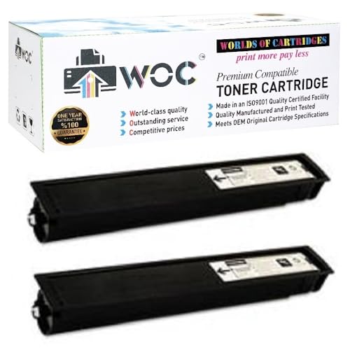 WORLDS OF CARTRIDGES WOC Compatible Toner Cartridge Replacement for Toshiba T-FC25K (2-Pack: 2X Black) for Use in e-Studio 2040C / 2540C / 3040C / 3540C / 4540C