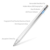 BoxWave Stylus Pen Compatible with Honor Pad X8 Lite - AccuPoint Active Stylus (2-Pack), Electronic Stylus with Ultra Fine Tip - Metallic Silver