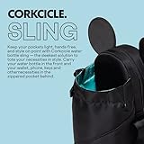 Corkcicle x Disney Minnie Mickey Mouse Ears Crossbody Water Bottle Sling Bag, Black, Fits 16-40 oz Tumbler – Secure Items in Water Bottle Holder with Strap