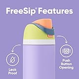 Owala FreeSip Insulated Stainless Steel Water Bottle with Straw for Sports, Travel, and School BPA-Free Sports Water Bottle, 32 oz, Denim