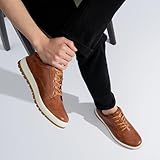 Jousen Mens Casual Shoes Retro Men's Fashion Sneakers Simple Oxford Sneakers for Men (AMY5118A Brown 10.5)