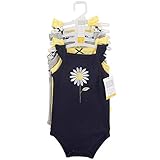 Hudson Baby Unisex Baby Cotton Sleeveless Bodysuits, Daisy, 18-24 Months