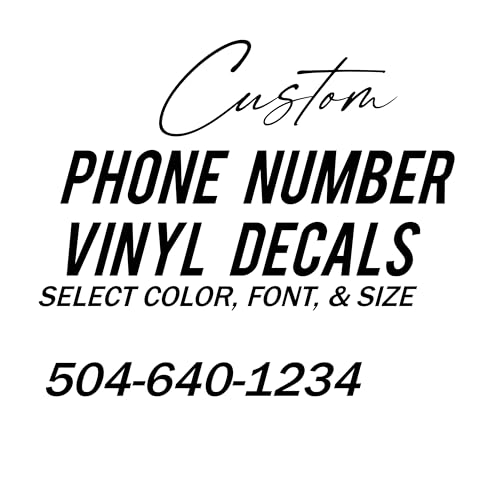 Personalized Phone Number Decal for Car or Door, Business Phone Number Sticker for Truck, Car, Vehicle, Window, Door, Wall, Custom Phone Number Personalized Decal for Car, Window, Business