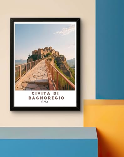 hohadoi Civita Di Bagnoreggio Poster Stunning Art Print Of Civita Di Bagnoreggios Timeless Hilltop Village Perfect Wall Decor