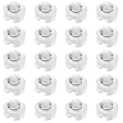 SagaSave 20Pcs LED Convex Lenses, Smooth Optical Glass Lens for 0.5W, 1W, 3W and 5W Imitation Lumen Beads