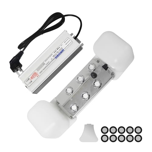 Ultrasonic Mist Maker 6 Head Mist Maker Fogger 5000ml/H Ultrasonic Mister Fogger 200W Atomizer Pond Fogger IP67 Waterproof Fog Mist Machine with Float for Garden Rockery Halloween Decor (6 Heads)