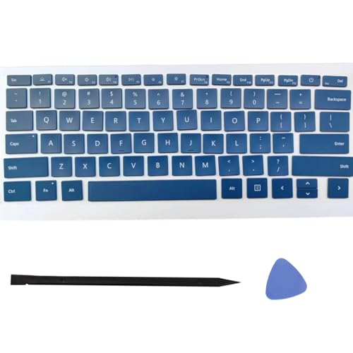 Replacement Keycap Keys,US Layout Key caps and Tool Compatible for Surface Laptop 3/4/5/6 13.5/15inch 1867 1868 1872 1873 1950 1951 1952 1953 Keyboard (Dark Blue)