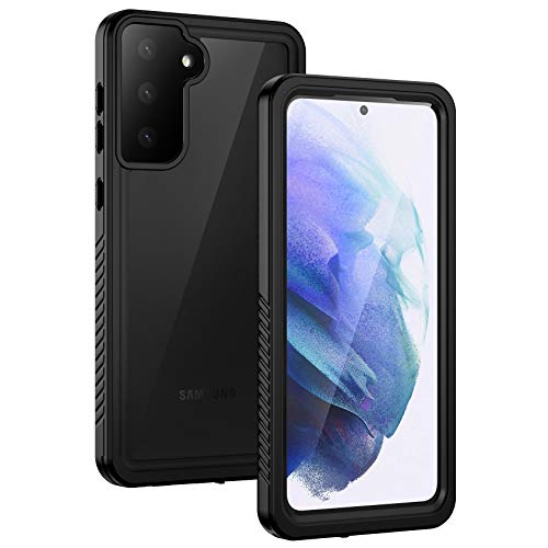 Lanhiem for Samsung Galaxy S21 Case, IP68 Waterproof Dustproof Case with Built-in Screen Protector, Rugged Full Body Shockproof Protective Phone Cover for Galaxy S21 5G 6.2 Inch, Black