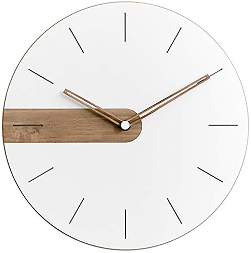 Stephanie Imports Modern Minimalist Exposed Wood Silent Wall Clock (Numberless)