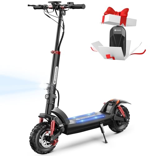 isinwheel GT2 Electric Scooter Adults 11" Off Road Tires, 1000W Motor E-Scooter Up to 37 Miles Long Range, 28 MPH Top Speed, Foldable Scooter for Adults, Turn Signal & Dual Suspension