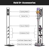 Foho Vacuum Stand Compatible for Dyson V15 V11 V10 V8 V7 V6 with Wheels,Metal Storage Bracket Stand Holder Compatible for Dyson Handheld Cordless Vacuum Cleaners & Accessories & Attachments