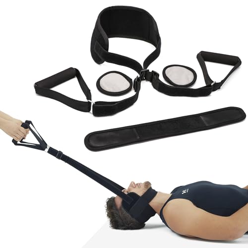 Neck Strap Chiropractor Pull Device, Neck Stretcher Exerciser,Neck Decompression Straps for Neck Pain Relief, Neck Decompressor for Neck Relaxation and Neck Curve Recovery