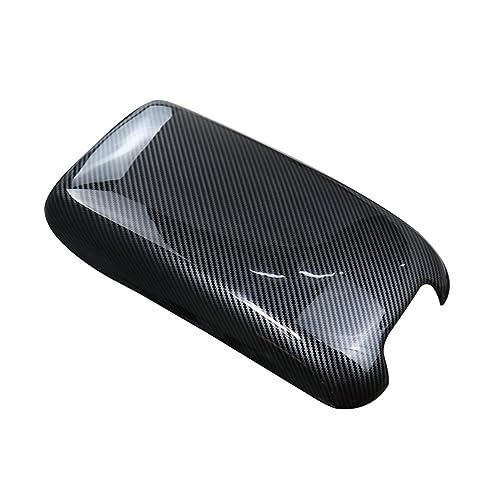 RUNAUP Compatible for Mercedes Benz C Class W203 2002-2006 Car Stickers Stowing Tidying Armrest Box Panel Carbon Fiber Cover Interior Accessories
