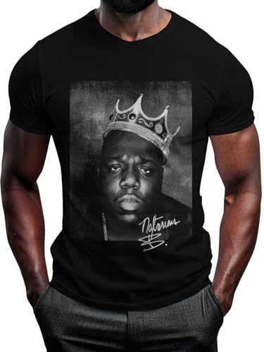 Swag Point Next Level Unisex The Notorious Biggie Graphic T Shirts Vintage Print Hipster Hip Hop Cotton T-Shirts Crown BG XL