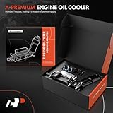 A-Premium Engine Oil Cooler and Oil Filter Housing [with Sensor & Gasket Kit] - Fit for Chrysler, Dodge, Jeep - 200, 300, Charger, Grand Cherokee, Wrangler - [V6 3.6L, 2014-2019], Replace# 68105583AA