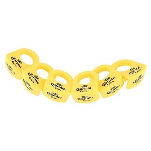 6 CORONA CORONITA EXTRA BEER YELLOW MARGARITA CORONARITA BOTTLE CLIPS NEW