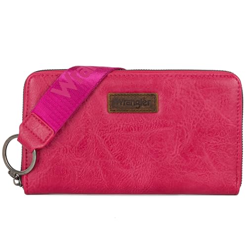 Wrangler Women's Wallets Wristlet Credit Card Wallet Large Capacity Wallets Women RFID Blocking Wallett Woman Pink Wallets for Women