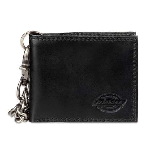 Dickies Men's Slimfold Chain Wallet, Black, No Size