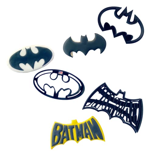 SUPERHERO COOKIE CUTTERS. Inspired By/Compatible With Batman-Themed Logo, Bat-Signal and Bat Outline Symbol Special Occasion/Celebration Cookie Cutters (3 Pack)