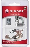 SINGER Home Décor Presser Foot Kit | Includes Piping, Bias Binder & Ruffler Attachment | Perfect for Tailored Finishes, Bias Binding & Pleating | Compatible with SINGER Sewing Machine