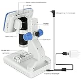 IGZVMBO 200X Digital Microscope 5'' Display Screen Video Microscope Electron Microscope Present Scientific Biology Tool