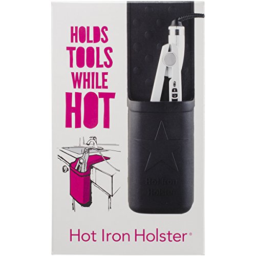 Hot Iron Holster Original (Black): Heat-Resistant Silicone Holder for Styling Tools, Convenient Storage, Travel-Friendly, Child & Pet Safe, Withstands Up To 500°F.