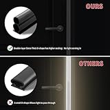 BISOTHAI 40 Feet Rubber Weather Stripping Door Seal Large Gap, Extra Thick Self-Adhesive D-Shaped Door Weather Stripping Seal Strip for Door Frame Door Insulation Strip Soundproofing (Black)