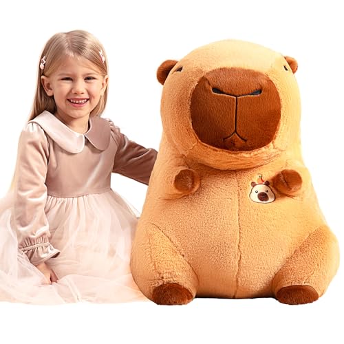 IKASA Giant Capybara Stuffed Animal Plush Toy,Big Large Jumbo Soft Toys,24" Cute Huge Size Fluffy Plushy Fat Plushie,Gifts for Kids