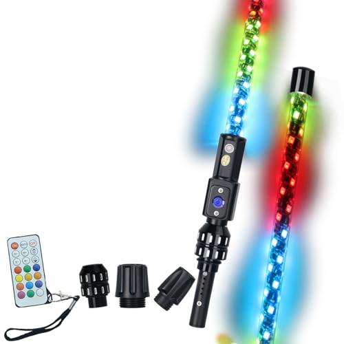 Hoffen 4FT Marine Boat Navigation Lights LED, 360º LED NavLight - 2NM Coast Guard Compliant - 12 Solid Colors Stern Lights - Bluetooth & Remote - Boat Accessories