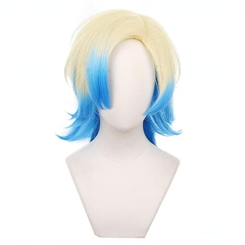 AEQPUIYE Blue Lock Michael Kaiser Cosplay Wig 60cm Gradient No.10 Kaiser Wigs Heat Resistant HairWigs