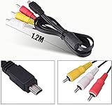 Tobysome Mini USB to 3 RCA Cable AV Stereo Audio Video Cable Replacement for AVC-DC400ST EOS 7D, 60D, 60Da,70D,100D,550D, 600D, 650D, 700D & EOS Rebel SL1, T2i, T3i, T4i, Digital SLR Camera