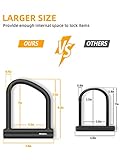 NDakter Bike Locks Heavy Duty Anti Theft 18mm Thick, Motorcycle U Lock with 4FT/120cm x 6mm Chain for Scooter, 3Keys Large U-Shaped Motorcycle Wheel Lock for Ebike, Moped, Fat-Tire,Tribike