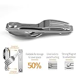 Roxon C2 Camping Utensil 2 in 1 Detachable Folding Cutlery with Fork & Spoon for Outdoor, Camping, Hiking, Easy to Carry Highly Practical Tableware