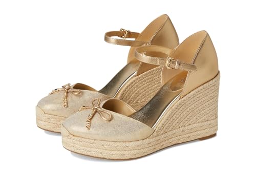 Michael Kors Women's Nori Espadrille Wedge Sandal, Pale Gold, 9