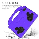 Kids Case for Huawei MediaPad M5 Lite 8.0 / M6 8.4, Lightweight EVA Kid Friendly Shockproof Cute Protective Case, with Handle Stand Heavy Duty Cover,Purple