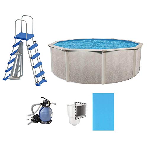 Aquarian Steel-Frame Above-Ground Pool Kit w/ Sand Filter & Pump, Phoenix, 15'
