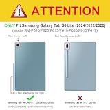 Fintie Shockproof Case for Samsung Galaxy Tab S6 Lite 10.4 Inch 2024/2022/2020, Tuatara Rugged Unibody Hybrid Bumper Kickstand Cover with Built-in Screen Protector, Sky Blue