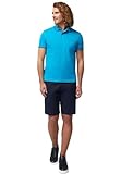 Harmont & Blaine LNL010021148 Short Sleeve Polo Shirt with Contrasts, Turquoise, Large