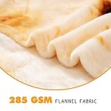 CASOFU Burritos Tortilla Throw Blanket, Double Sided Giant Flour Novelty Blankets for Your Family, 285 GSM Soft and Comfortable Flannel Taco Blanket.(Beige, 71 inches)