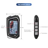 EASYGUARD EC207-M9-SR 2 Way Car Alarm Security Kit with LCD Pager Display Push Start Button Remote Engine Timer Engine Start with Siren DC12V