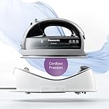 Panasonic NI-WL600 Cordless, Portable 1500W Contoured Multi-Directional Steam/Dry Iron, Stainless Steel Soleplate, Power Base and Carrying/Storage Case, Silver