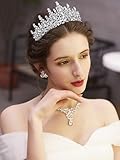 COCIDE Tiara and Crown for Women Crystal Queen Crown Rhinestone Tiara for Girl Bride Wedding Hair Accessories for Bridal Birthday Party Prom