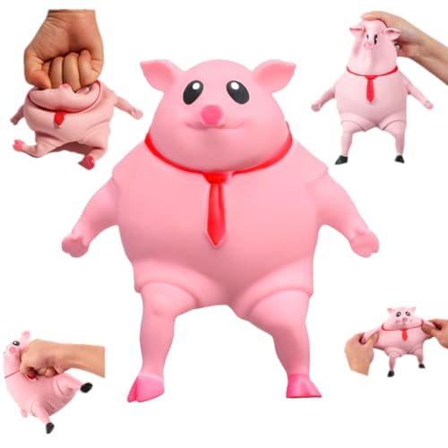 YJHWLF Stretchy Glue-Sand Filled Rubber Pig, Latex Piglet Soft Decompression Doll Toy, Animal High-Elastic Stretchable, Decompression Toy for Adults and Children