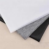 Fabric Gray White Black Non-Woven Fabric Interlinings & Linings Iron On Sewing Patchwork Adhesive Single-Sided for Sewing(Grey,200CMX100CM_25G)