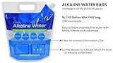 Bulk LOT - 5L / 1.3 Gallon Foldable Alkaline PH Water Bags - Collapsible Emergency Water Jug Container Bag, Freezable, BPA Free Plastic Water Carrier Tank, Outdoor Folding Water Bag Food Grade (10)