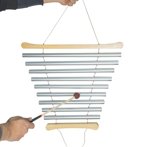 Sound Healing Instrument, 9 Tone Handy Chime for Sound Meditation, Yoga, Sound Relax, Swing Chime with Free Mallet
