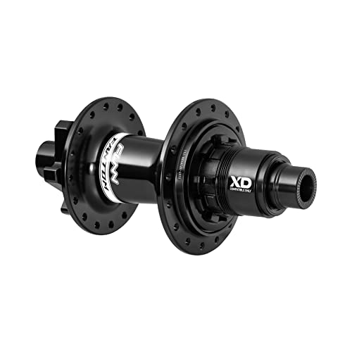 Funn Fantom Mountain Bike Rear Hub, Rear Bicycle Wheel Hub Compatible with XD Cassette Body, 12 Speed, 102T Engagement Points, 32 Spoke Holes, Convertible Black Hubs (12x148 mm)