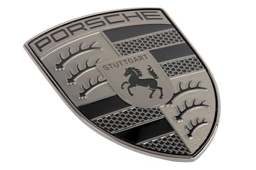 Porsche Turbonite Black and Grey Hood Emblem