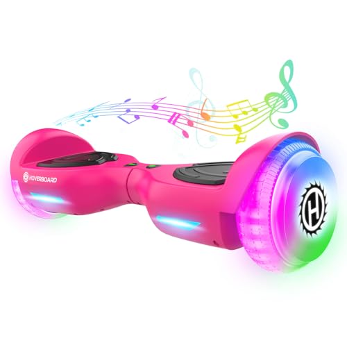 Trinity Max Hoverboard for Kids Ages 6-12, 6.5" LED Wheels & Music Speaker, Powerful Self Balancing Scooter for Kids Gifts, UL2272 Certified(Pink)