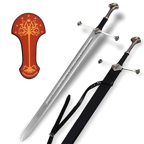 Qureshi Knifes Sword - Durable Medieval Weapon with Sharp-Edged Long, Straight Blade - Perfect for Fanatics with its Impressive Hilt and Handle Design - A Must-Have Sword Collectio